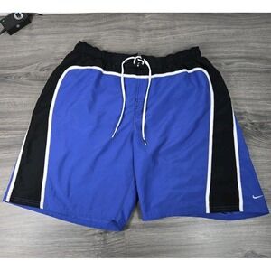 Vintage‎ Nike Swim Trunks Mens XXL Blue Waist Sz 36 Inches Mesh Lined Drawstring